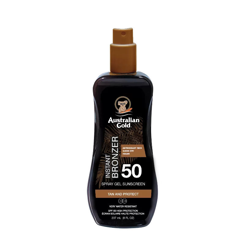 SPRAY GEL W/BRONZER SPF 50